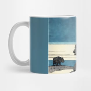 Woman with bear Japanese art Mug